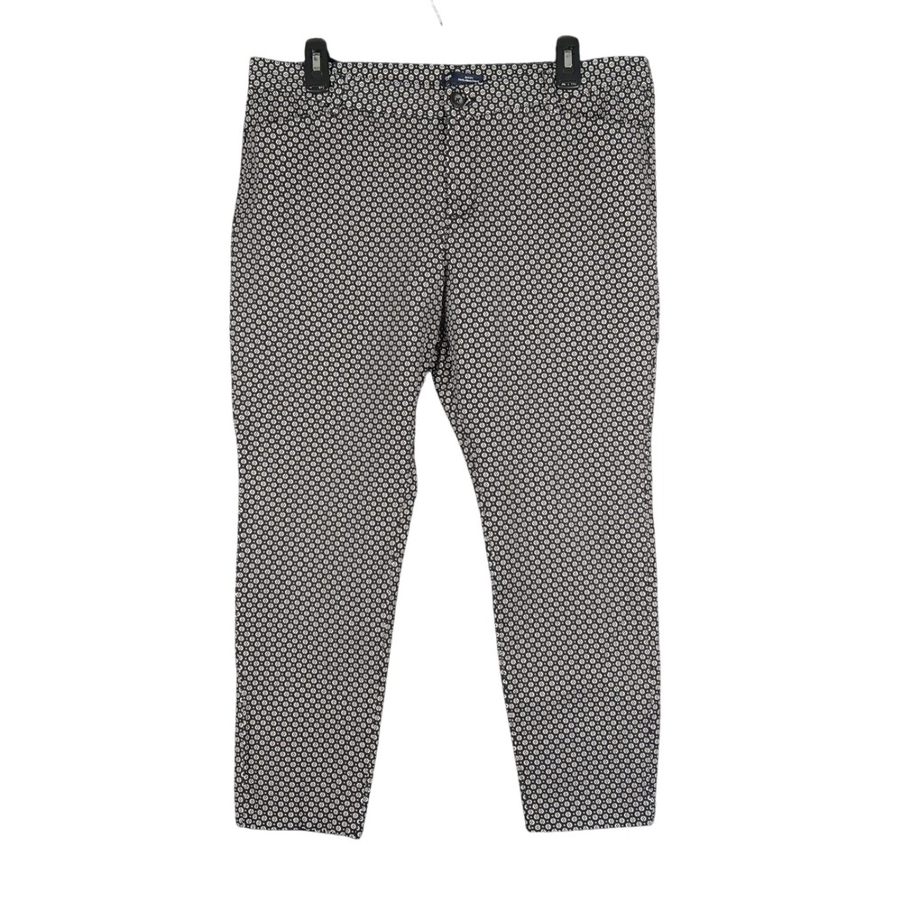Gap Slim City Mix Dot Print Ankle Pants Womens 16R‎ Black & White